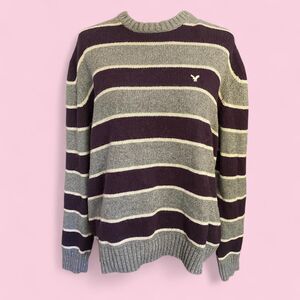 Y2K American Eagle Striped Sweater